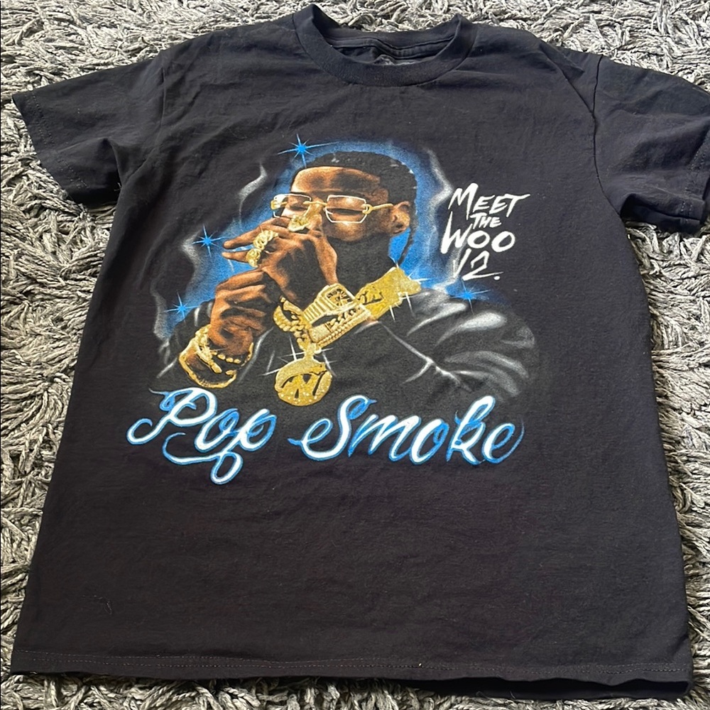 Pop Smoke black Graphic T-Shirt size small